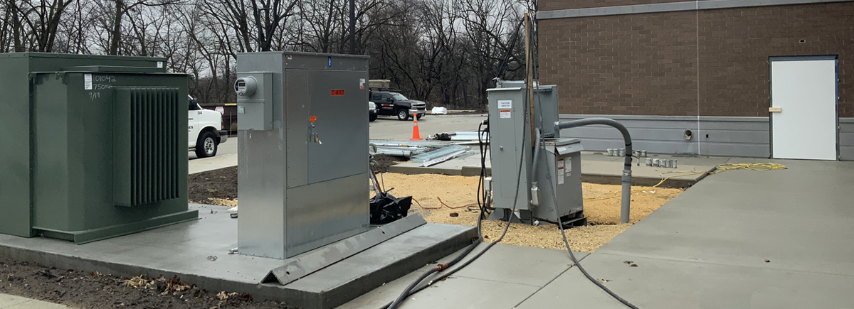 OrthoMidwest Utility Transformer and CT Cabinet with Temporary Power Skid